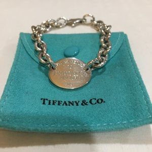 Authentic Tiffany & Co. oval tag bracelet